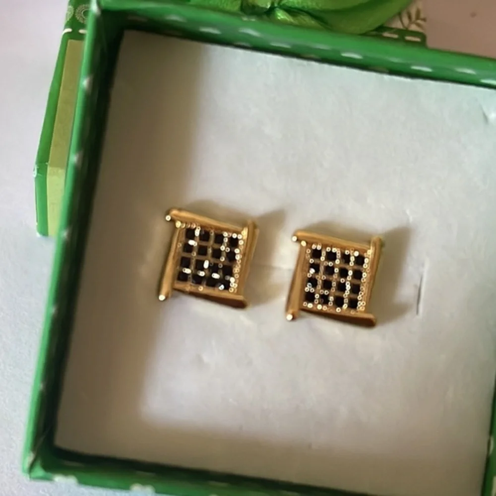 Stainless steel beautiful golden unisex‎ earring